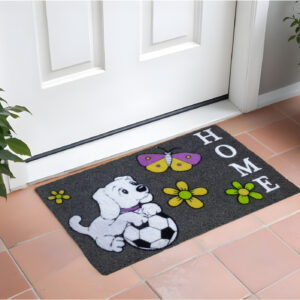 18" X 30" White Coir Dog Home Outdoor Door Mat