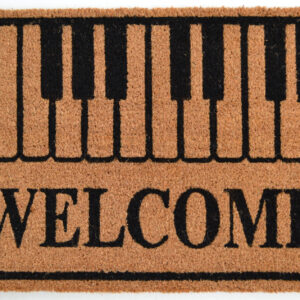 18" X 30" Brown and Black Coir Welcome Outdoor Door Mat
