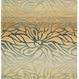8' X 11' Tan and Gray Abstract Area Rug