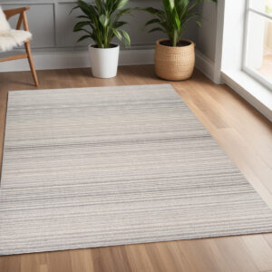 4' X 6' Gray and Ivory Abstract Area Rug