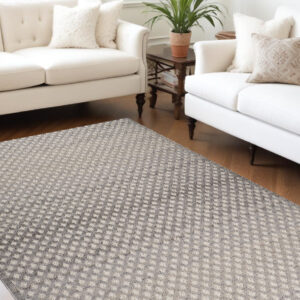 8' X 11' Gray and Beige Moroccan Distressed Area Rug