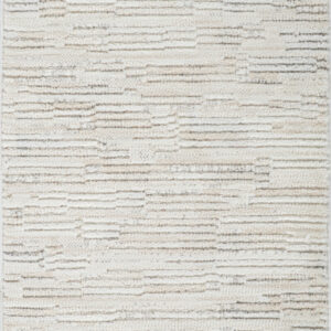 2' X 5' Gray and Beige Geometric Distressed Area Rug