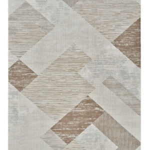 8' X 11' Beige and Brown Abstract Distressed Area Rug