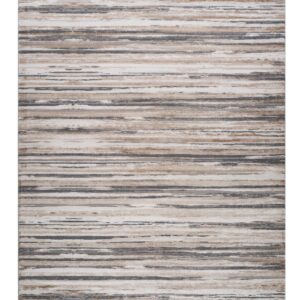 5' X 8' Beige and Gray Abstract Distressed Area Rug