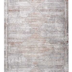 5' X 8' Gray and Brown Abstract Distressed Area Rug