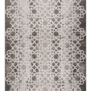 5' X 8' Brown and Beige Abstract Distressed Area Rug
