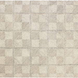 5' X 8' Moss Green Wool Abstract Geometric Hand Tufted Non Skid Area Rug