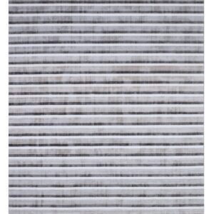 9' X 12' Brown and Ivory Striped Hand Loomed Area Rug