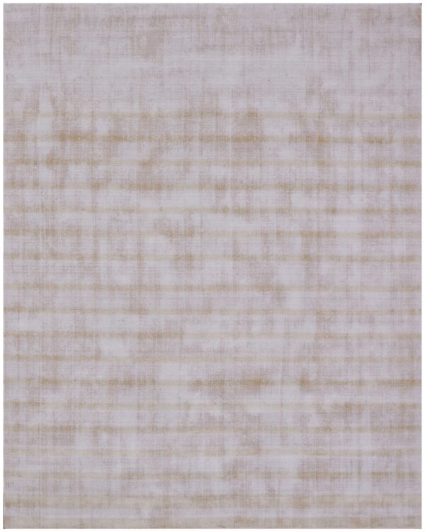 8' X 10' Camel Striped Hand Loomed Area Rug