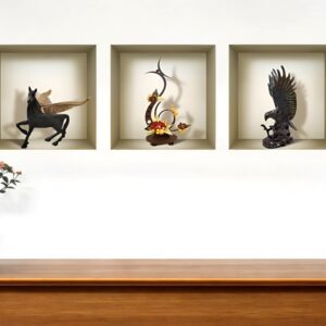 Set of Three Hag Faux Niche 3D Peel and Stick Wall Decals