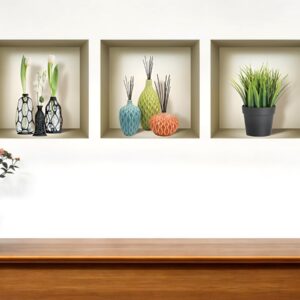Set of Three Mya Faux Niche 3D Peel and Stick Wall Decals
