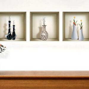 Set of Three Ira Faux Niche 3D Peel and Stick Wall Decals