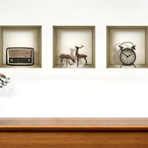 Set of Three Sia Faux Niche 3D Peel and Stick Wall Decals