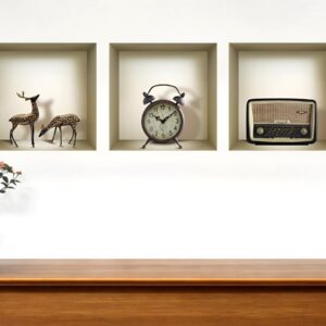Set of Three Sky Faux Niche 3D Peel and Stick Wall Decals