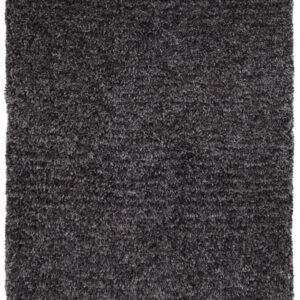 2' X 3' Black Shag Hand Tufted Area Rug