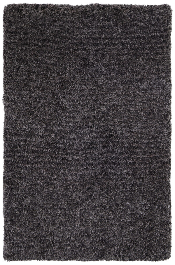 2' X 3' Black Shag Hand Tufted Area Rug