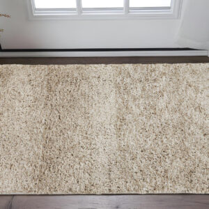 2' X 3' Gray Shag Hand Tufted Area Rug