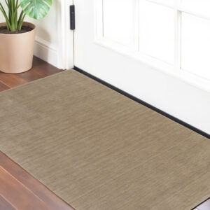 2' X 3' Tan Wool Hand Woven Area Rug