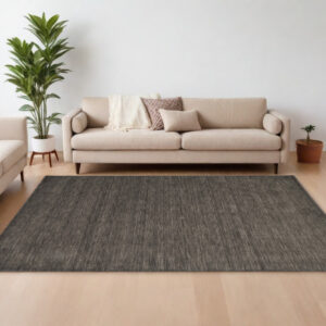 9' X 13' Brown Wool Hand Woven Area Rug
