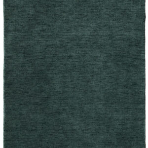 5' X 8' Green Wool Hand Woven Area Rug