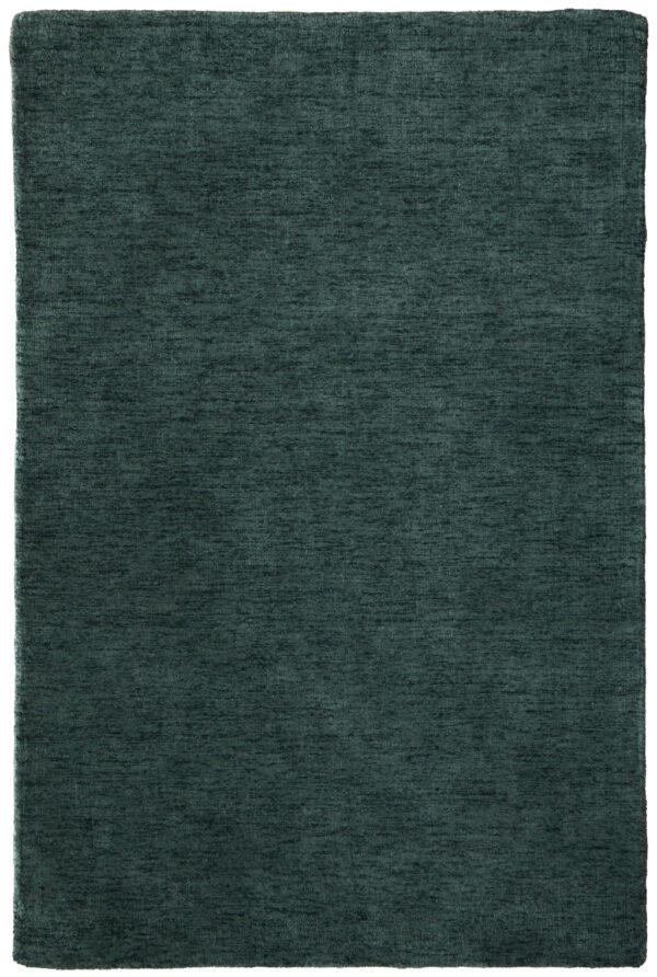 5' X 8' Green Wool Hand Woven Area Rug