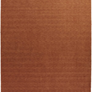 8' X 11' Orange Wool Hand Woven Area Rug
