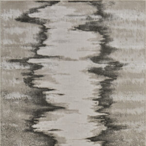 7' X 10' Gray Ivory and Taupe Abstract Power Loom Area Rug