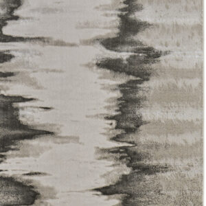 10' X 13' Gray Ivory and Taupe Abstract Power Loom Area Rug