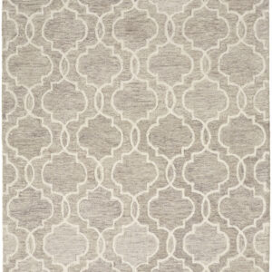 12' X 15' Brown and Ivory Wool Floral Hand Tufted Area Rug