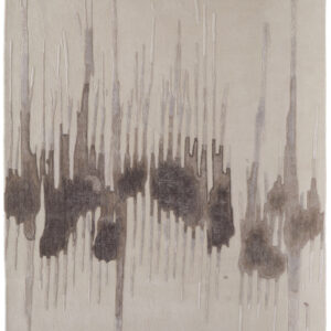 9' X 12' Ivory Taupe and Brown Abstract Hand Tufted Area Rug