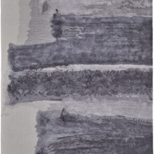 9' X 12' Dark Gray and Ivory Abstract Hand Tufted Area Rug