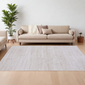 9' X 13' Ivory Power Loom Area Rug