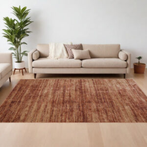 9' X 13' Tan and Brown Power Loom Area Rug