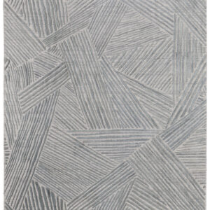 8' X 10' Green and Ivory Abstract Hand Woven Area Rug