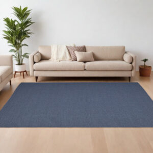 9' X 12' Blue Hand Woven Area Rug