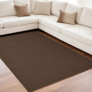 5' X 8' Brown Hand Woven Area Rug