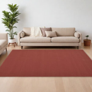 8' X 10' Red Hand Woven Area Rug