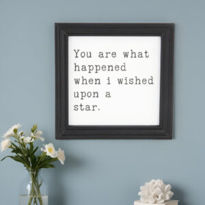 When I wished Upon A Star Black Framed Print Wall Art