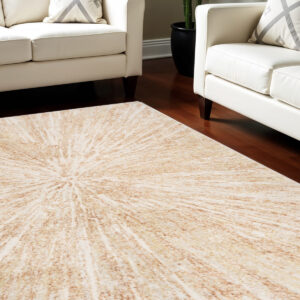 8' X 10' Ivory Abstract Area Rug