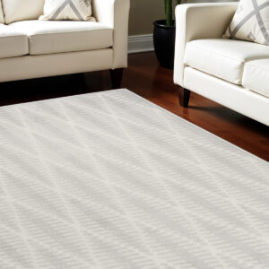 7' X 9' Gray Geometric Area Rug
