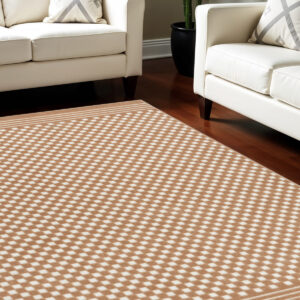 8' X 10' Brown Geometric Area Rug
