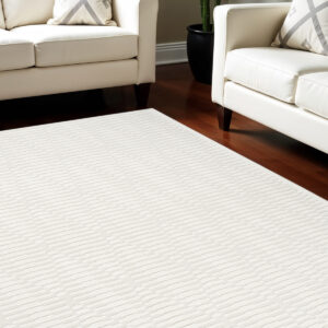 8' X 10' Ivory Geometric Area Rug