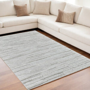 5' X 8' Gray Abstract Area Rug