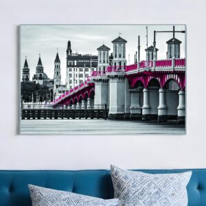 Bridge of Lions Silver Framed Wall Art