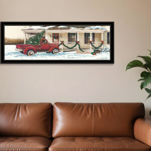 Preparing for Christmas Black Framed Wall Art