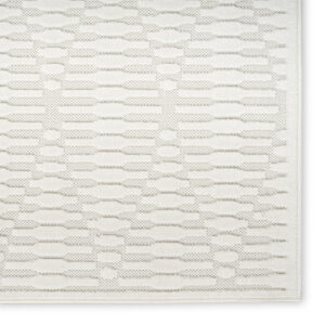 6' Ivory Geometric Runner Rug