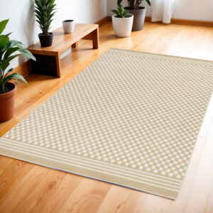 4' X 6' Tan Geometric Area Rug