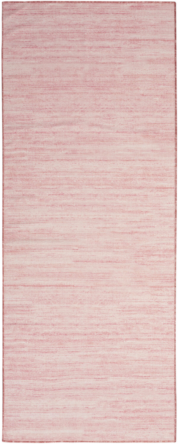 6' Pink Abstract Washable Runner Rug
