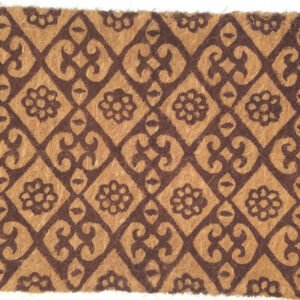 18" X 30" Brown Coir Floral Outdoor Door Mat