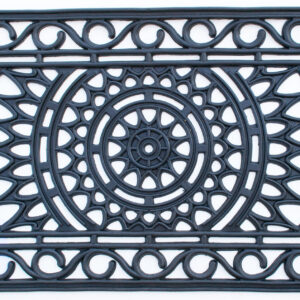 18" X 30" Black Rubber Outdoor Door Mat